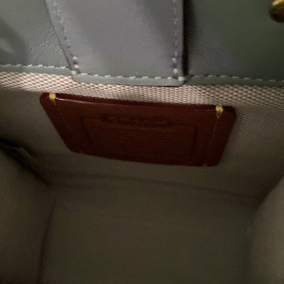 Coach Mini Cashin Tote Leather Handbag - Picture 7 of 8